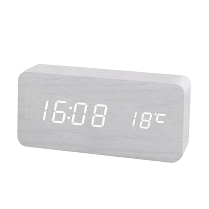 Wooden Digital Alarm Clock. Choose From 4 Colors.