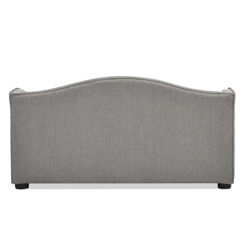 Robin 35" Tufted Wingback Pet Sofa Bed, Stain Resistant High Performance Polyester, Medium, Uptown Gray