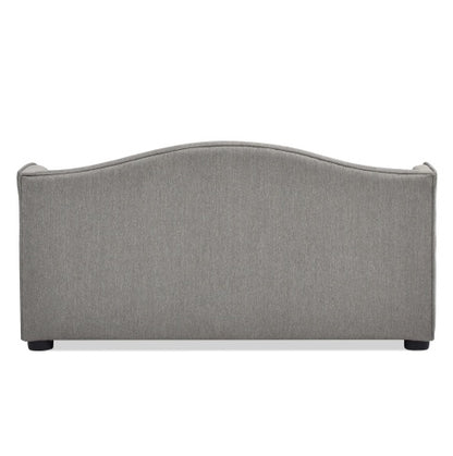 Robin 35" Tufted Wingback Pet Sofa Bed, Stain Resistant High Performance Polyester, Medium, Uptown Gray