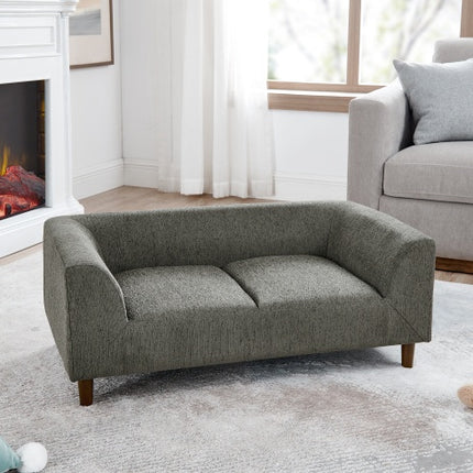 Modern Dog Sofa With Backrest And Armrests, 39.5" For Medium And Large Dogs, Blue or Grey