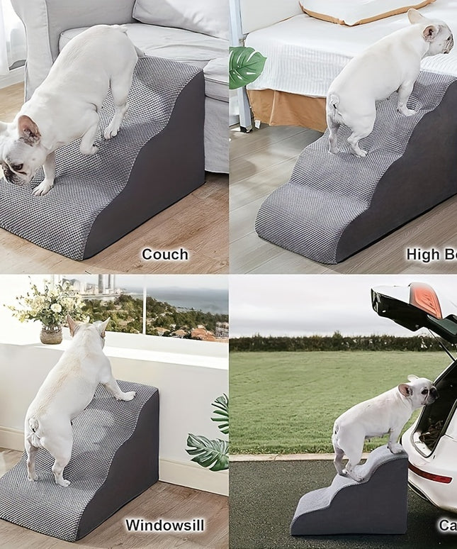 HD Foam Pet Climbing Stairs For Small To Medium Sized Dogs and Cats