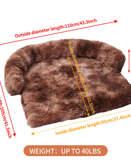 Extended Mat Nest, Comfortable Pet Cushion For Sofa or Floors, Dogs/Cats, 43.3"