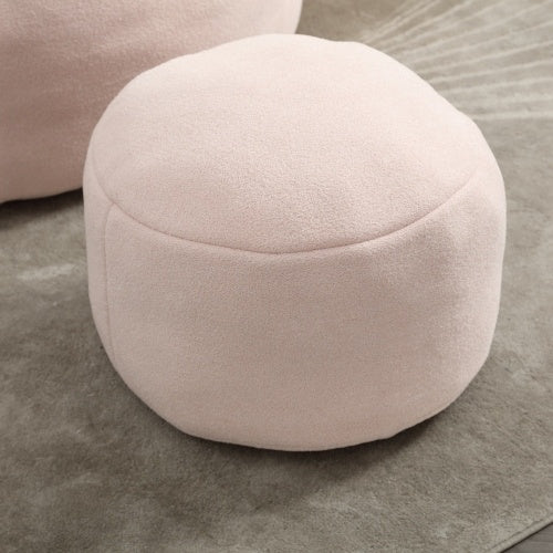 Bean Bag Chair With Footrest, Compressed High Pressure Foam, Pink