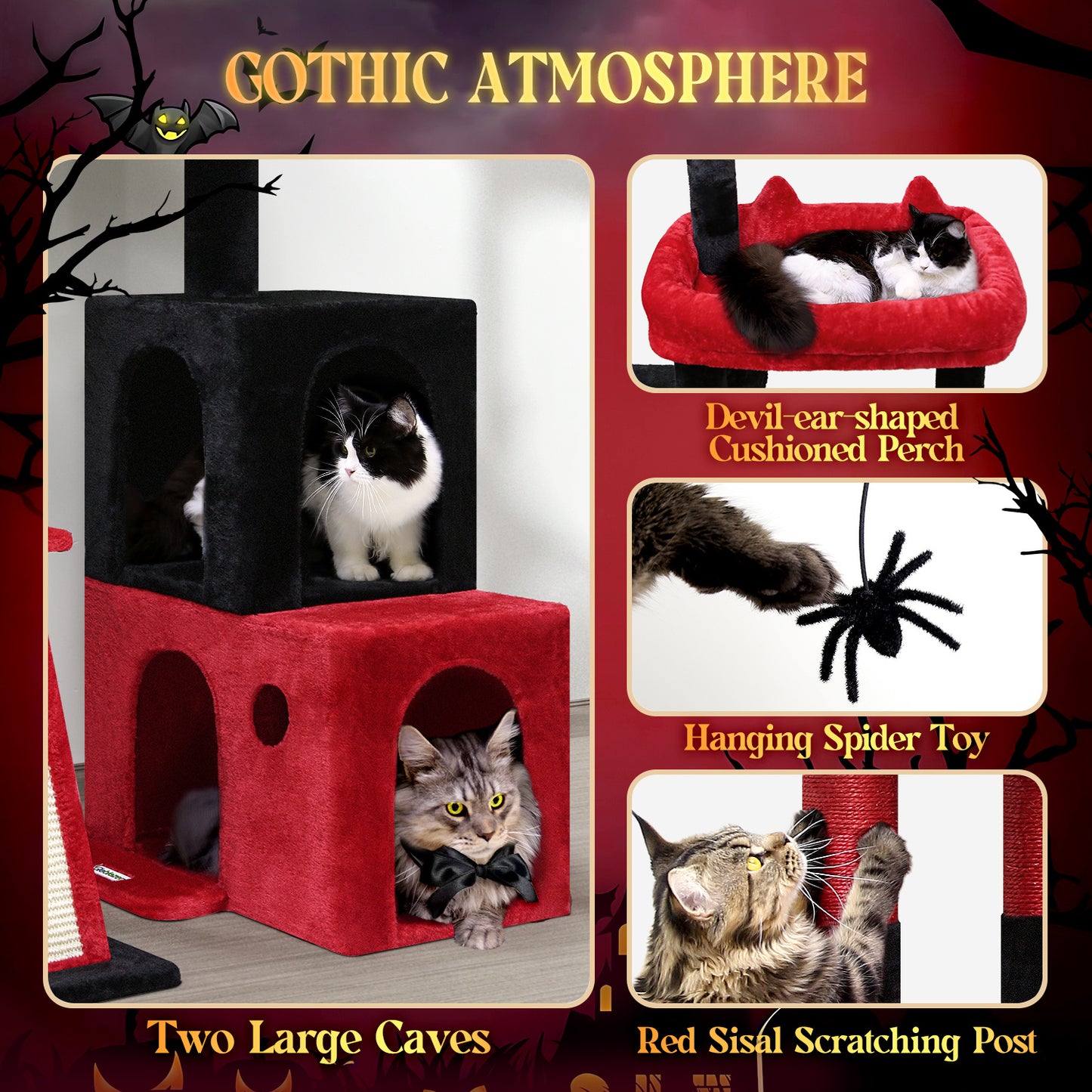 50 Inch Gothic Cat Tree