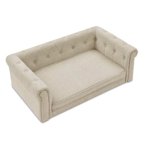 Elegant Rectangular Pet Sofa Bed For Medium And Large Dogs, 40", Beige