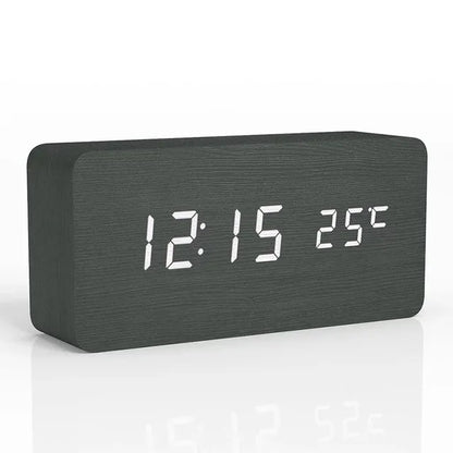 Wooden Digital Alarm Clock. Choose From 4 Colors.