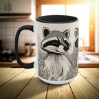 Three Raccoons, Ceramic Coffee Mug