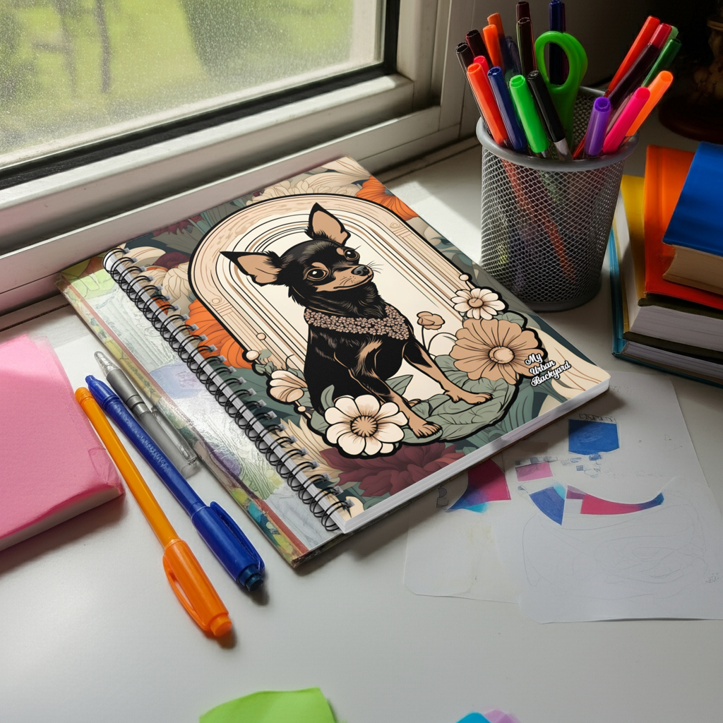 Tango, Dog Spiral Notebook Writing Journal - 118 Ruled Pages