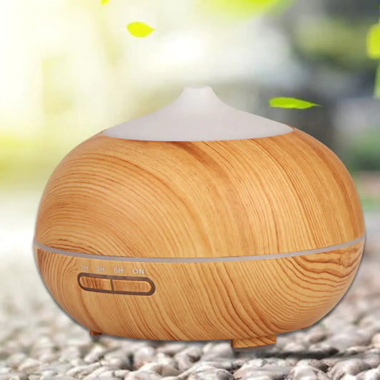 Essential Oil Humidifier. Natural Wood Design With Easy Remote.