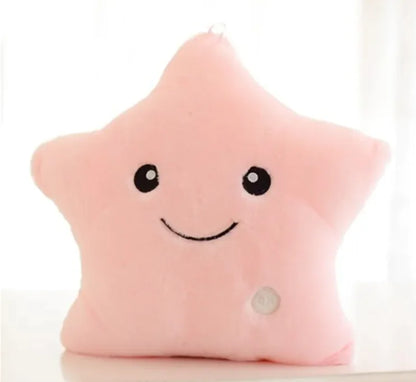 Colorful Luminous Star Pillow. I Love You, Heart Pillow.