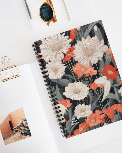 Art Deco Flowers, Spiral Notebook Journal - Write in Style