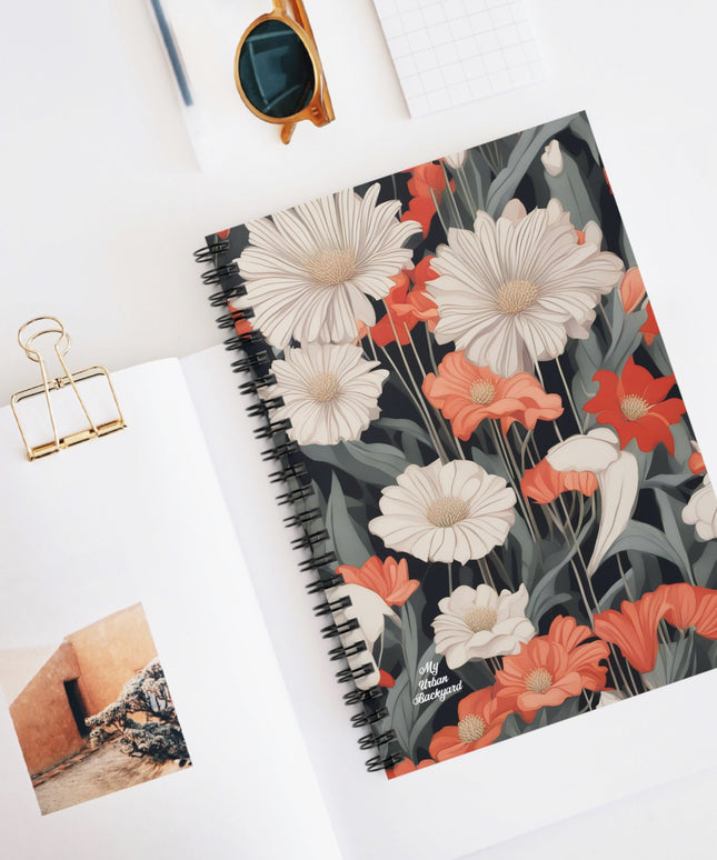 Art Deco Flowers, Spiral Notebook Journal - Write in Style