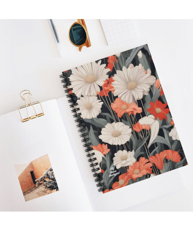Art Deco Flowers, Spiral Notebook Journal - Write in Style