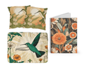 Hummingbird Home Bundle: Throw Pillows + Fleece Blanket + Writing Journal