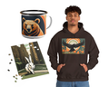 Crow, Bear &amp; Bunny Bundle: Enamel Mug + Jigsaw Puzzle + Hoodie w Front Pocket