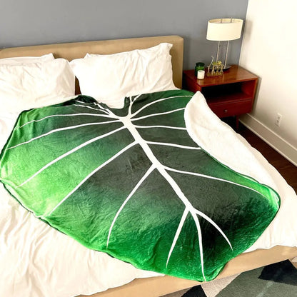 "Giant Leaves", Fun And Cozy Throw Blanket