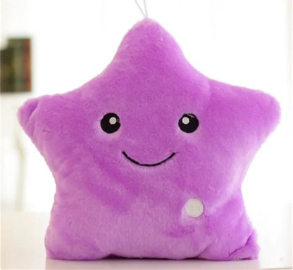 Colorful Luminous Star Pillow. I Love You, Heart Pillow.