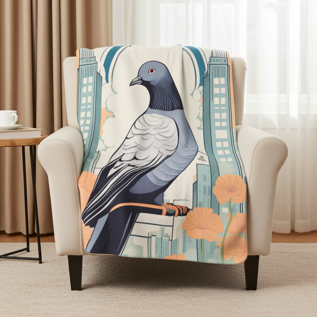 City Pigeon, Sherpa Fleece Blanket