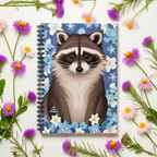 Raccoon and Flowers, Spiral Notebook Journal - Write in Style