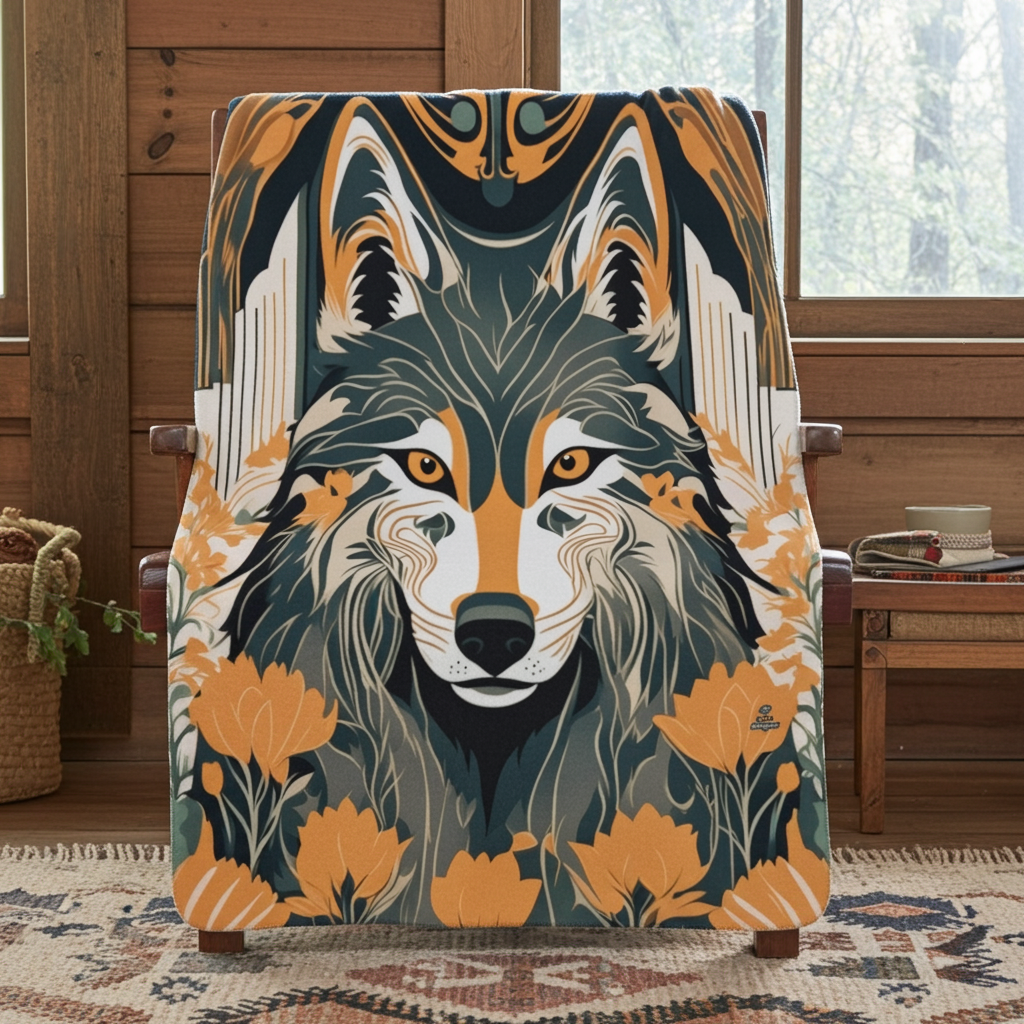 Dorian Greyfang, Wolf Sherpa Fleece Blanket