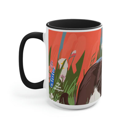 Cat with Wildflowers, Ceramic Mug - Perfect for Coffee, Tea, and More!