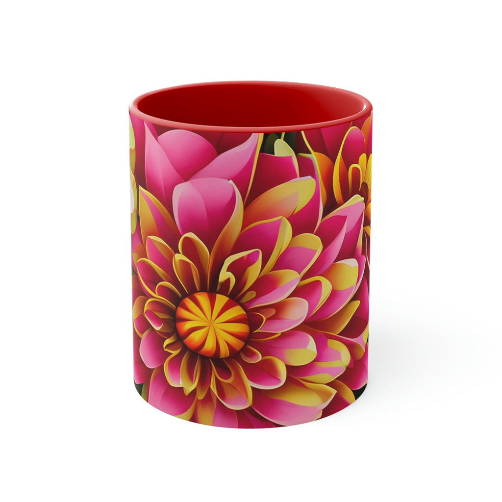 Vibrant Flowers, Ceramic Mug - Perfect for Coffee, Tea, and More!