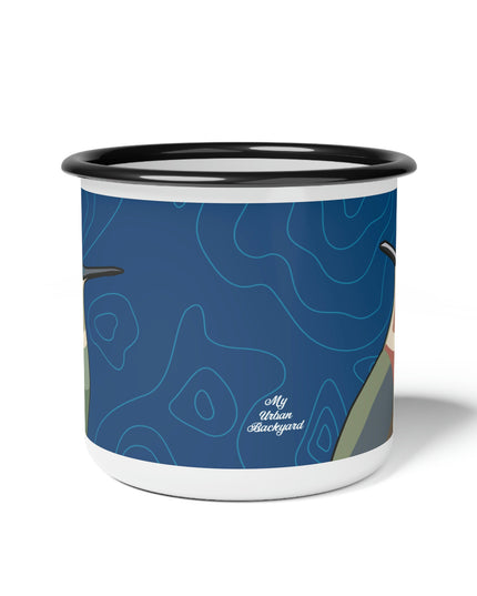 12oz enamel camping mug