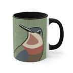 Hummingbirds on Sage Green, Ceramic Coffee Mug