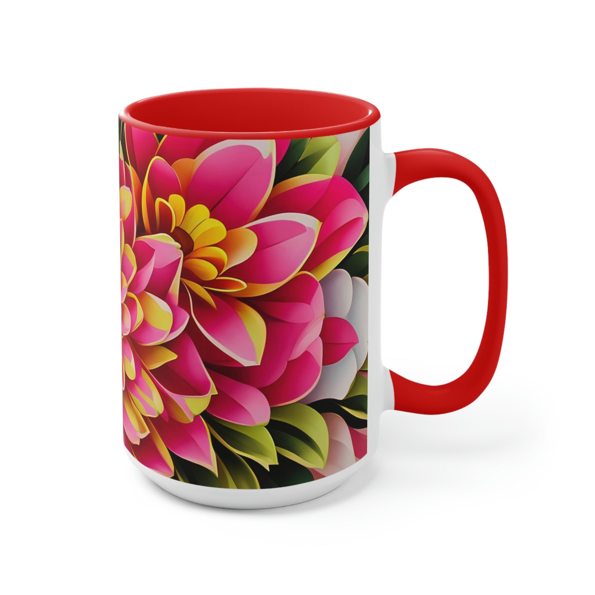 Vibrant Flowers, Ceramic Coffee Mug