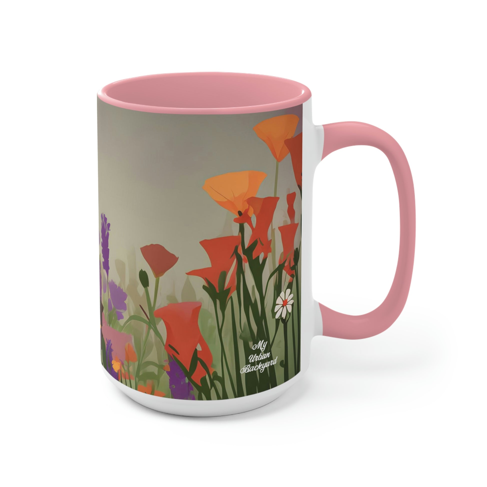 Cat with Wildflowers, Ceramic Mug - Perfect for Coffee, Tea, and More!