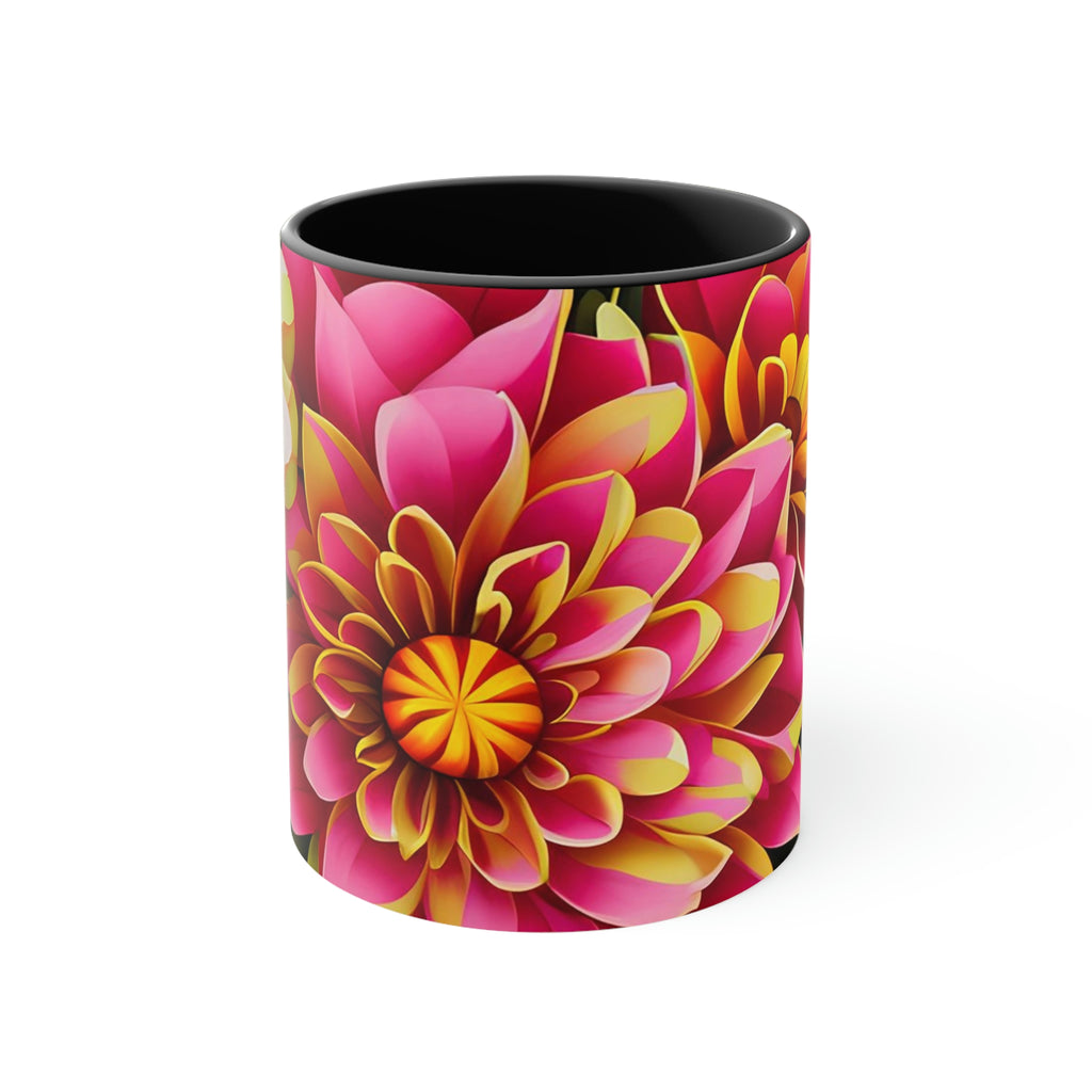 Vibrant Flowers, Ceramic Mug - Perfect for Coffee, Tea, and More!
