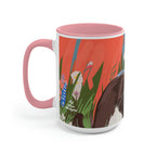 Cat with Wildflowers, Ceramic Coffee Mug