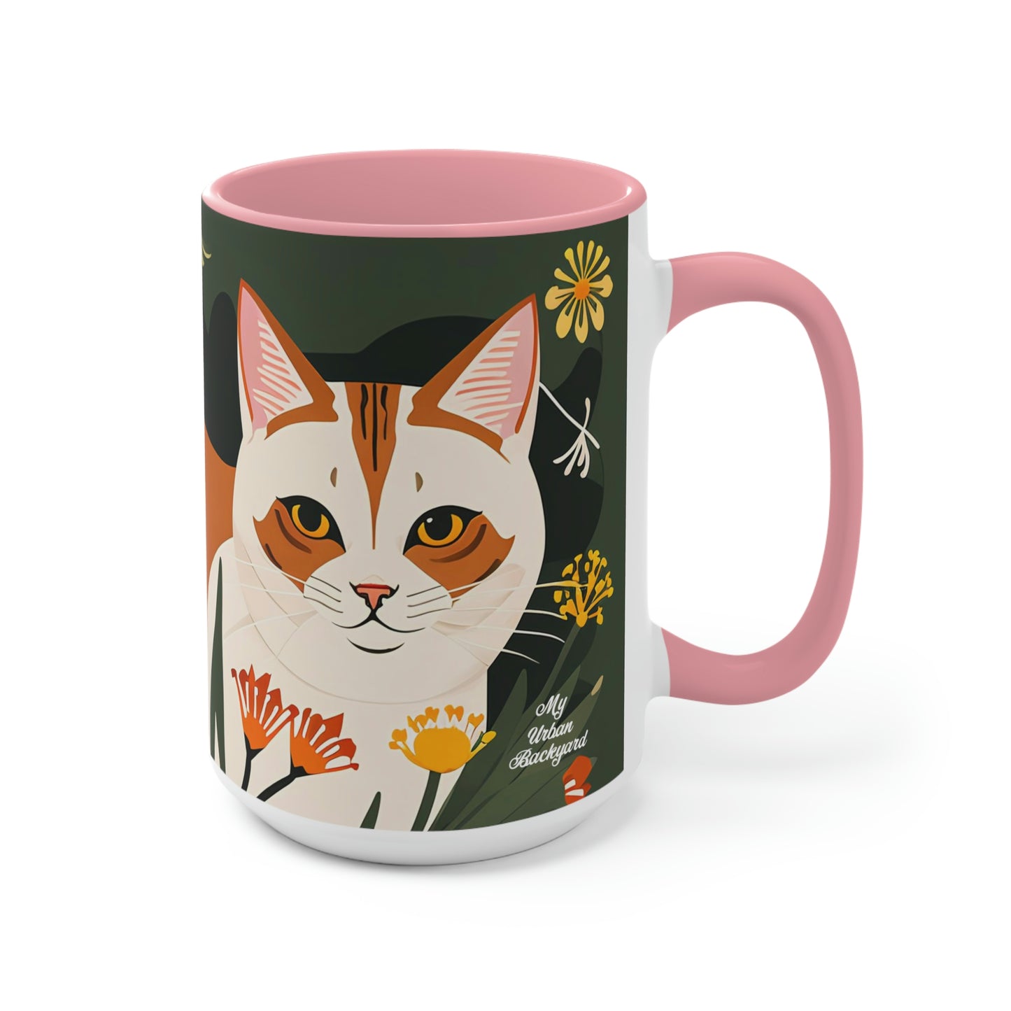 Two Orange and White Cats, Ceramic Mug - Perfect for Coffee, Tea, and More!