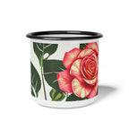 Rose Flower, Enamel Camping Mug