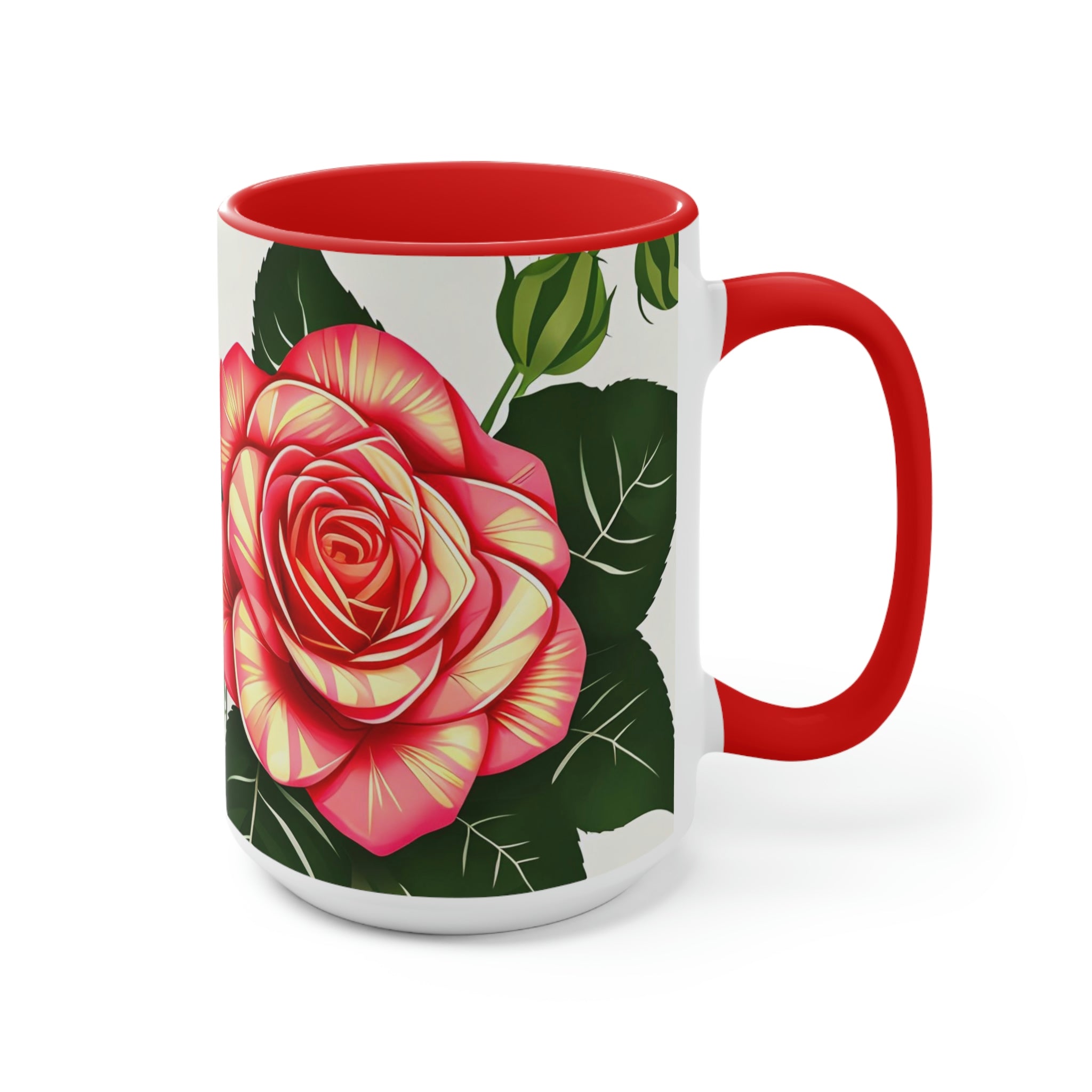 Rose Flower, Ceramic Coffee Mug