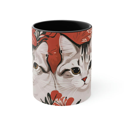 White Cats, Ceramic Mug - Perfect for Coffee, Tea, and More!