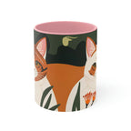 Two Orange and White Cats, Ceramic Coffee Mug