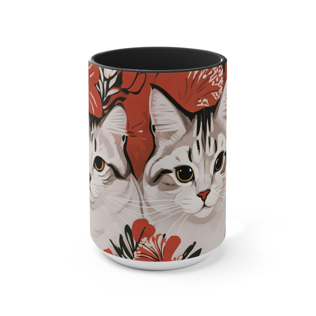 Tess & Jess Clawfield, Cats Ceramic Mug - Perfect for Coffee, Tea, and More!