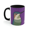 Hummingbirds on Wildflower Purple, Ceramic Coffee Mug