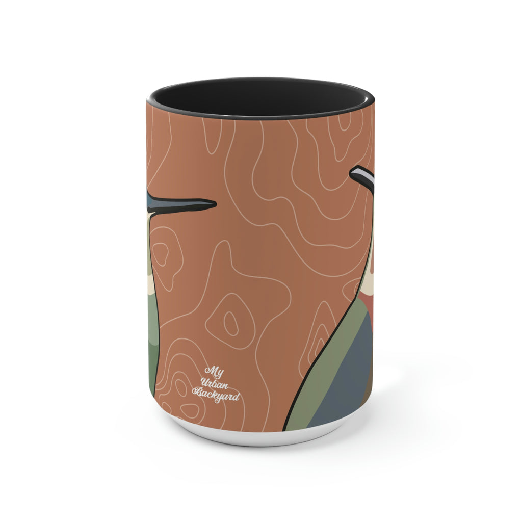 Hummingbirds on Terra Cotta, Ceramic Mug - Perfect for Coffee, Tea, and More!