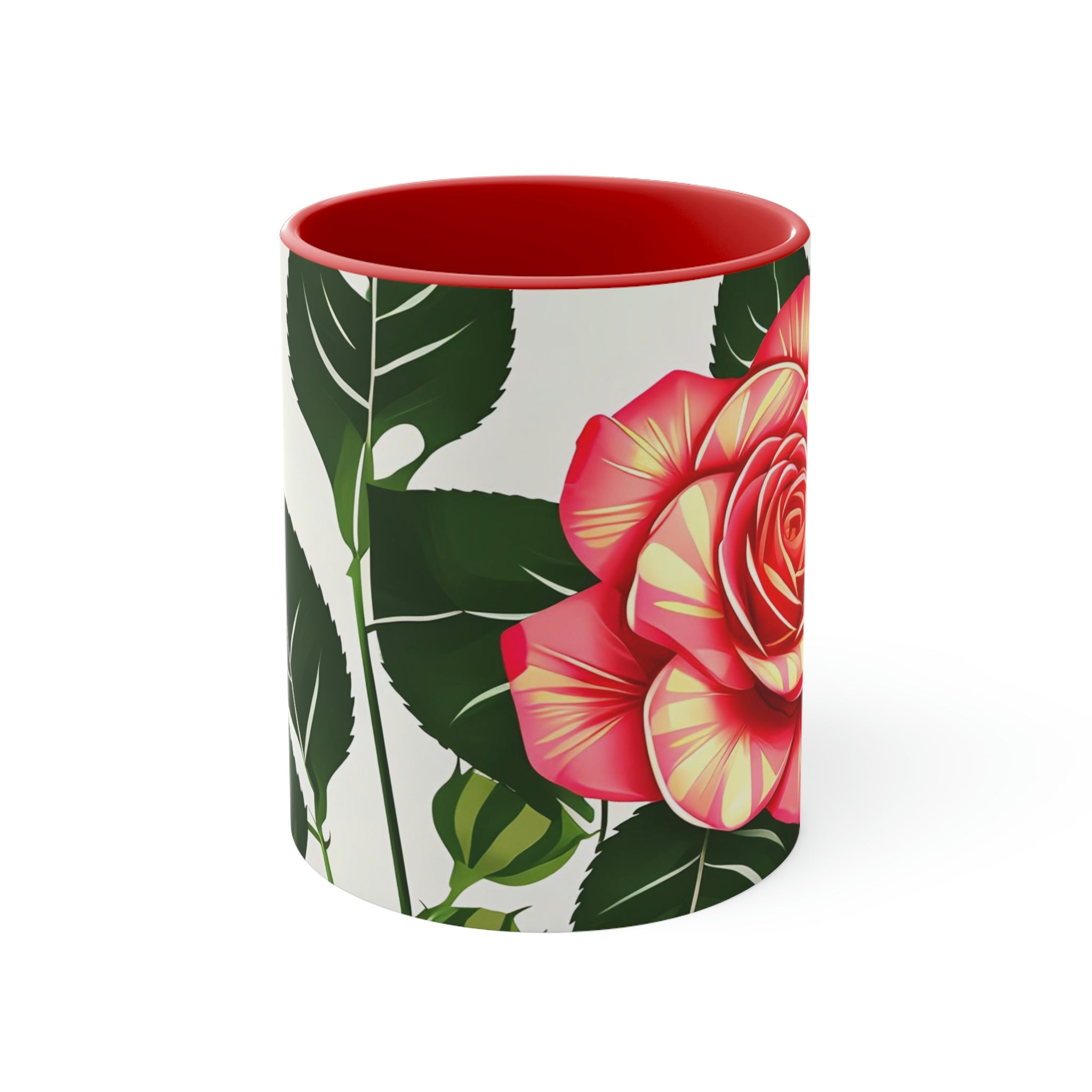 Rose Flower, Ceramic Coffee Mug