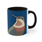 Hummingbirds on Classic Blue, Ceramic Coffee Mug