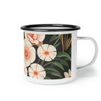 Art Deco Flowers, Enamel Camping Mug