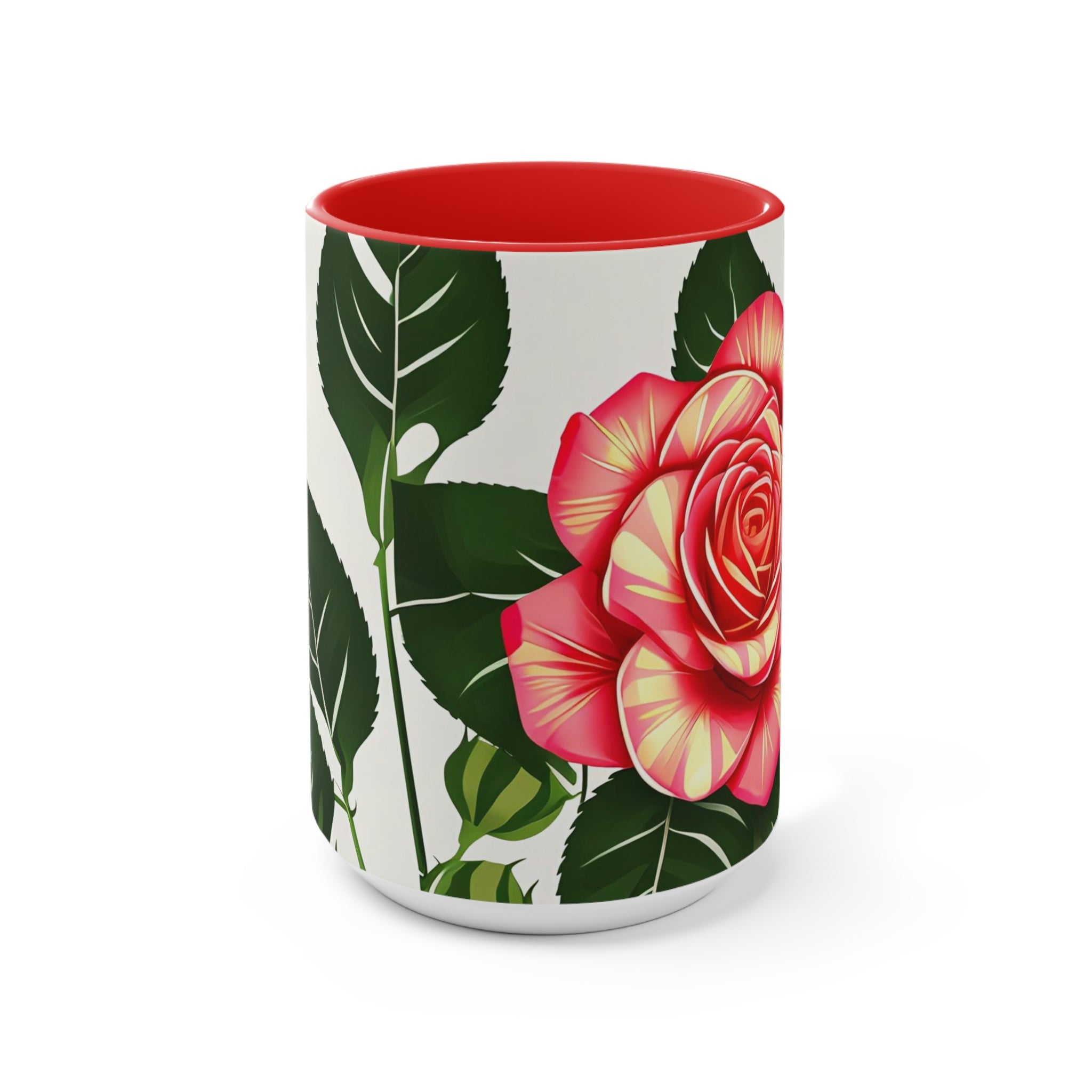 Rose Flower, Ceramic Coffee Mug