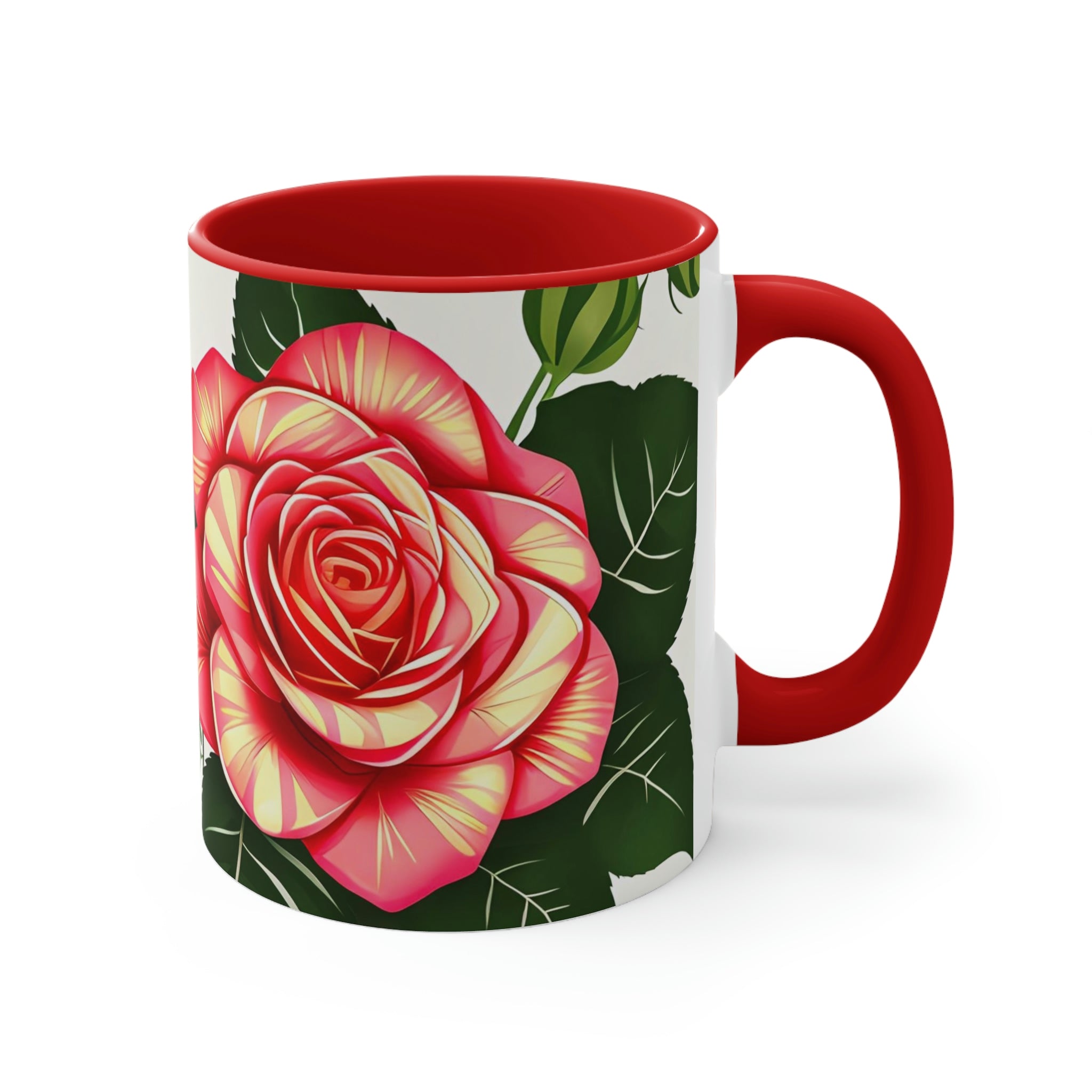 Rose Flower, Ceramic Coffee Mug