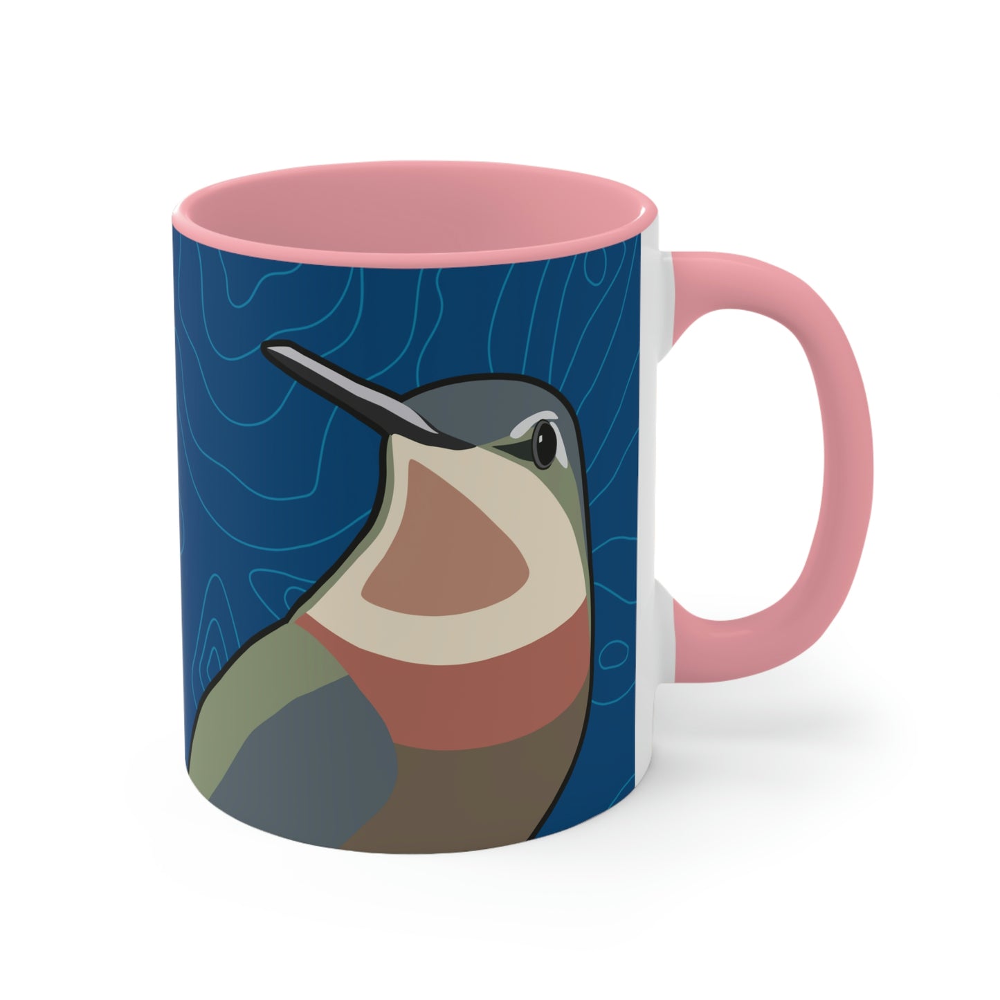 Hummingbirds on Classic Blue, Ceramic Mug - Perfect for Coffee, Tea, and More!