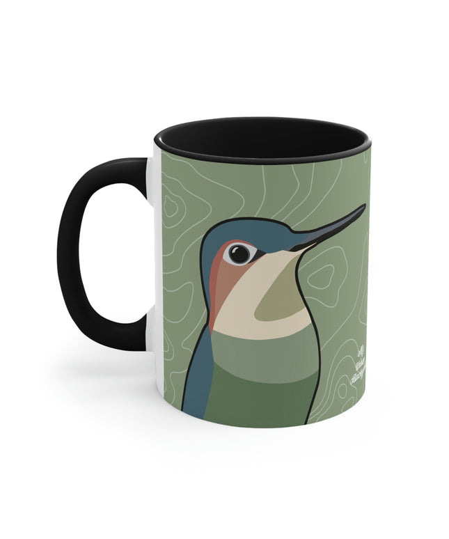 Hummingbirds on Sage Green, Ceramic Mug - Perfect for Coffee, Tea, and More!