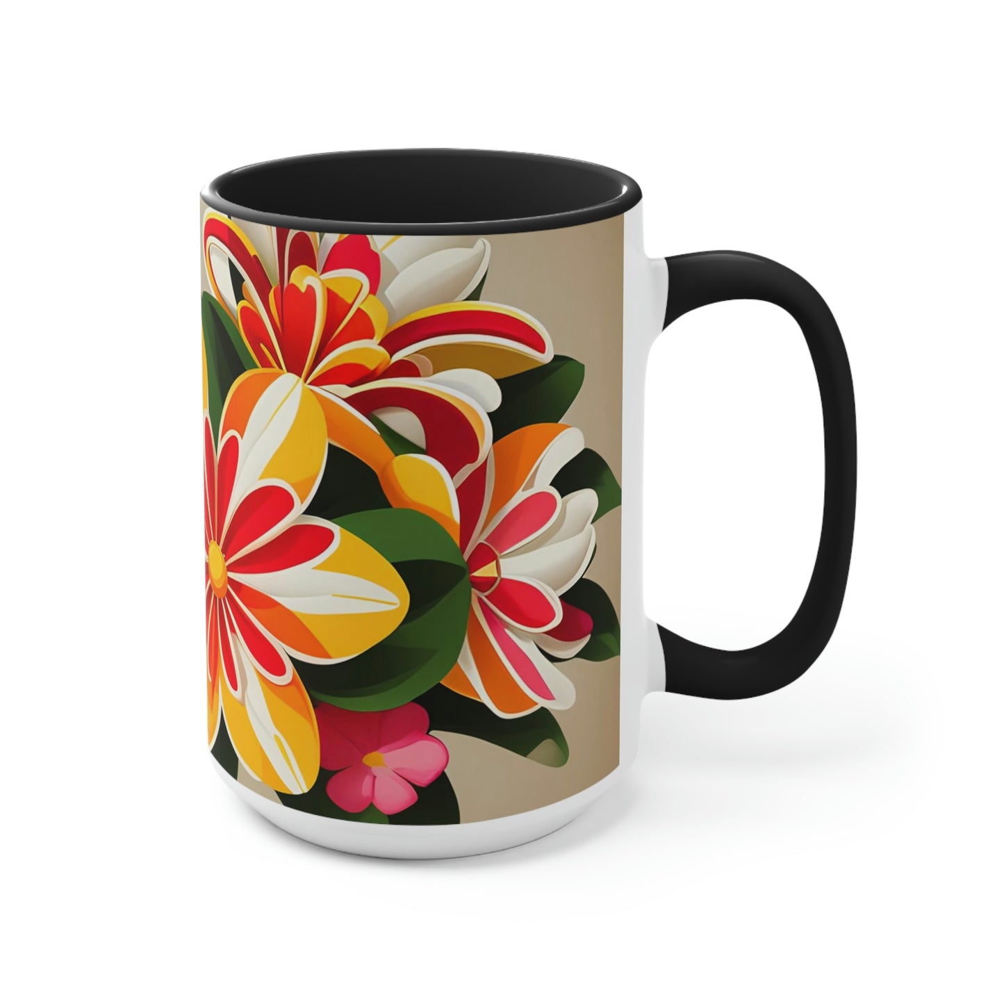 Vibrant Bouquet of Wildflowers, Ceramic Mug - Perfect for Coffee, Tea, and More!