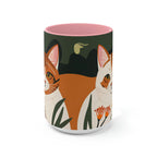 Two Orange and White Cats, Ceramic Coffee Mug
