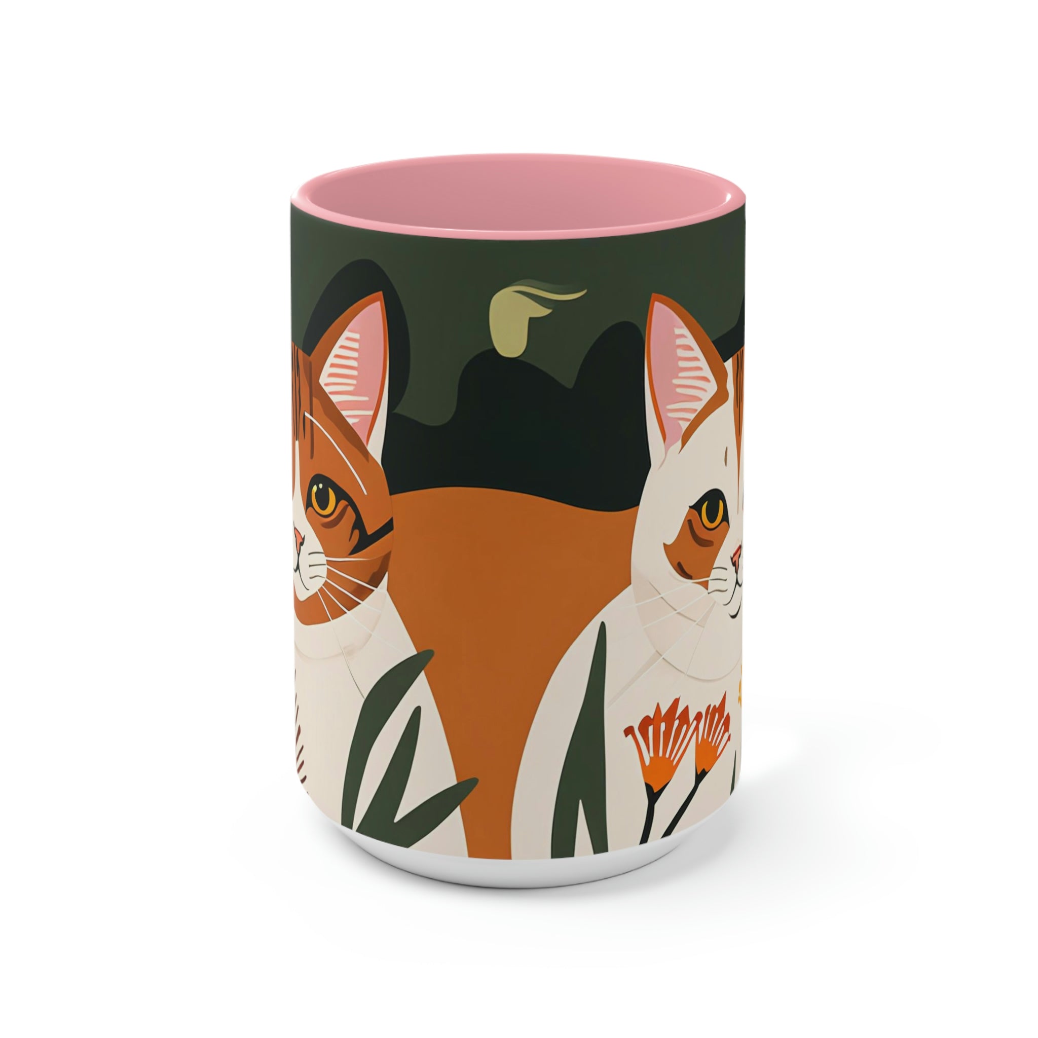 Two Orange and White Cats Ceramic Mug